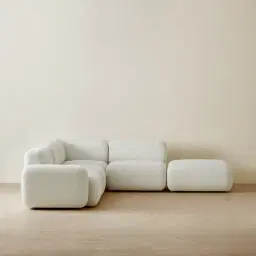 Capri Stone White 5 Pieces Sofa