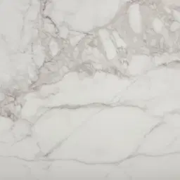 Grayson Brushed Bronze Dining Table with Statuario White Sintered Stone Top - 160x90cm