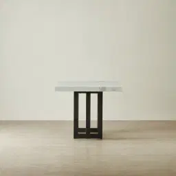 Grayson Black Dining Table with Statuario White Sintered Stone Top - 160x90cm