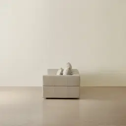 Riviera Milk Coffee 3 Pieces Modular Leather Sofa