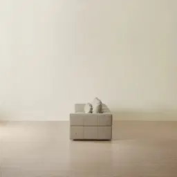 Riviera Milk Coffee 4 Pieces Modular Leather Sofa