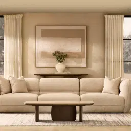 Isabella Cloud Cream 3 Pieces Modular Fabric Sofa