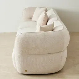 Isabella Cloud Cream 3 Pieces Modular Fabric Sofa