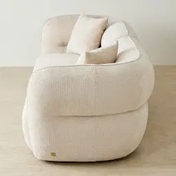 Isabella Cloud Cream 2 Pieces Modular Fabric Sofa