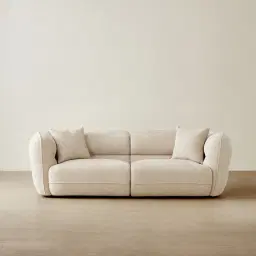 Isabella Cloud Cream 2 Pieces Modular Fabric Sofa