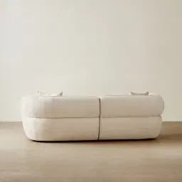 Isabella Cloud Cream 2 Pieces Modular Fabric Sofa