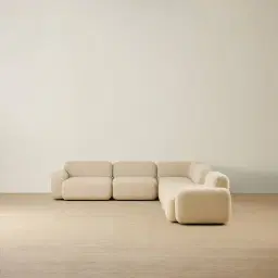 Capri Pearl Beige Modular Corner Sofa