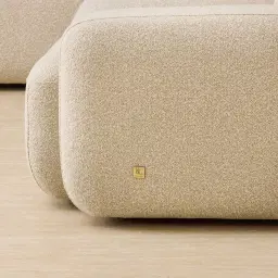 Capri Pearl Beige 3 Pieces Modular Left Chaise Sofa