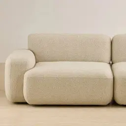 Capri Pearl Beige 3 Pieces Modular Right Chaise Sofa