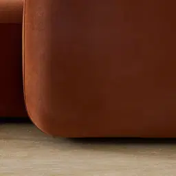 Capri Copper Brown Velveteen Modular Corner Sofa - Left Chaise