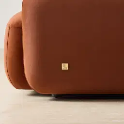 Capri Copper Brown Velveteen Modular Corner Sofa - Left Chaise