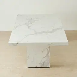 Port Lucienne Glossy Statuario White Sintered Stone Dining Table 240x118cm