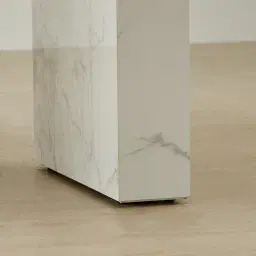 Port Lucienne Glossy Statuario White Sintered Stone Dining Table 240x118cm