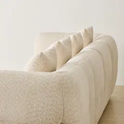 Amity Stone Cream Woven Fabric 4 Pieces Modular Sofa with Right Chaise