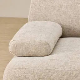 Pebbla Tuscan Sand Fabric 2 Pieces Modular Sofa