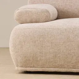 Pebbla Tuscan Sand Fabric 2 Pieces Modular Sofa