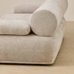 Pebbla Tuscan Sand Fabric 2 Pieces Modular Sofa