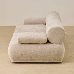 Pebbla Tuscan Sand Fabric 2 Pieces Modular Sofa