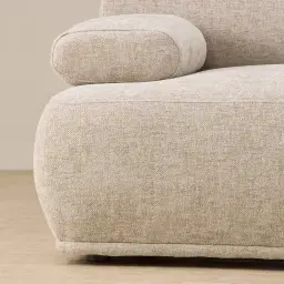Pebbla Tuscan Sand Fabric 2 Pieces Modular Sofa