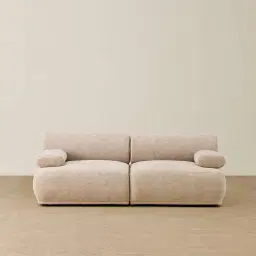 Pebbla Tuscan Sand Fabric 2 Pieces Modular Sofa