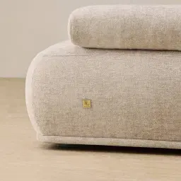 Pebbla Tuscan Sand Fabric 2 Pieces Modular Sofa