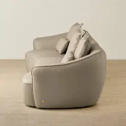 Spencer Milk Coffee Leather 3 Pieces Modular Sofa