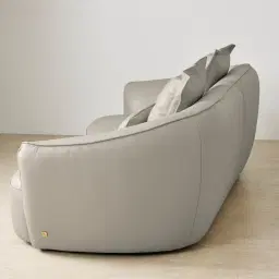 Spencer Milk Coffee Leather 2 Pieces Modular Sofa