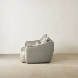 Spencer Milk Coffee Leather 2 Pieces Modular Sofa