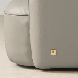 Spencer Milk Coffee Leather 2 Pieces Modular Sofa