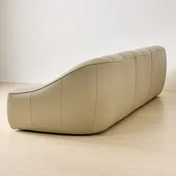 Valeni Oyster Grey Leather 3 Pieces Modular Sofa