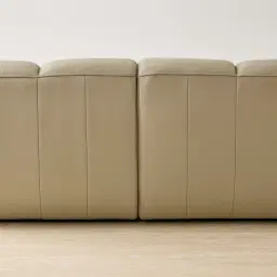 Valeni Oyster Grey Leather 3 Pieces Modular Sofa