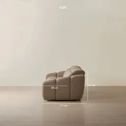 Aranda Coffee Brown Nubuck Leather 3 Piece Modular Dual Electric Recliner