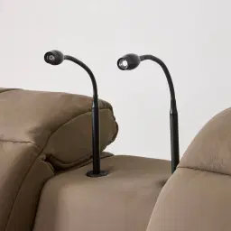 Aranda Coffee Brown Nubuck Leather 6 Piece Corner Modular Dual Electric Recliner with Console