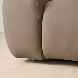 Aranda Coffee Brown Nubuck Leather 6 Piece Corner Modular Dual Electric Recliner with Console