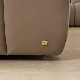 Aranda Coffee Brown Nubuck Leather 6 Piece Corner Modular Dual Electric Recliner with Console