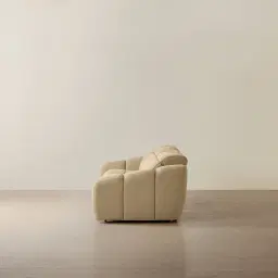 Aranda Camel Tan Nubuck Leather 3 Piece Modular Dual Electric Recliner