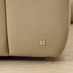 Aranda Camel Tan Nubuck Leather 6 Piece Corner Modular Dual Electric Recliner with Console