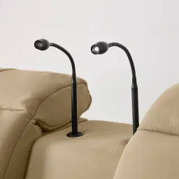 Aranda Camel Tan Nubuck Leather 2 Piece Modular Dual Electric Recliner with Console