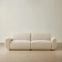 Vero Dusty Beige Fabric 2 Pieces Modular Sofa