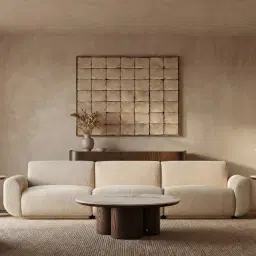 Vero Dusty Beige Fabric 2 Pieces Modular Sofa