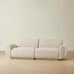 Vero Dusty Beige Fabric 2 Pieces Modular Sofa