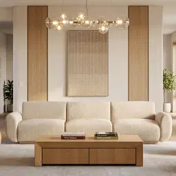 Vero Dusty Beige Fabric 3 Pieces Modular Sofa