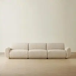 Vero Dusty Beige Fabric 3 Pieces Modular Sofa