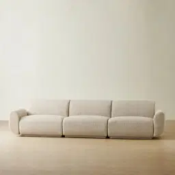 Vero Dusty Beige Fabric 3 Pieces Modular Sofa