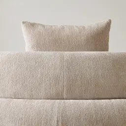 Soluna Powder White Chenille Fabric 4 Pieces Modular Corner Sofa with Left and Right Terminal