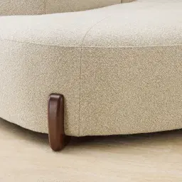 Calma Pearl Beige Fabric 4 Pieces Modular Corner Sofa with Left Cuddler and Right Cuddler