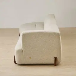 Calma Pearl Beige Fabric 3 Pieces Modular Sofa with Right Arm and Left Cuddler