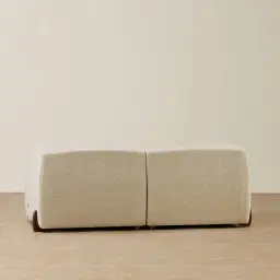 Calma Pearl Beige Fabric 2 Pieces Modular Sofa