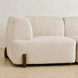 Calma Fusion Grey Fabric 3 Pieces Modular Sofa with Left Arm and Right Cuddler