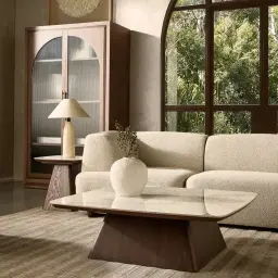 Calma Fusion Grey Fabric 3 Pieces Modular Sofa with Left Arm and Right Cuddler